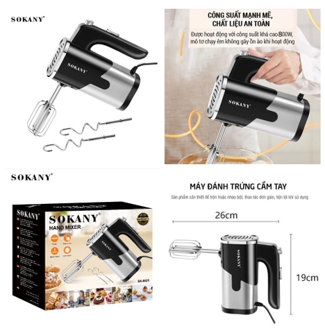 Máy Đánh Trứng Sokany 6621- Công Suất 800w