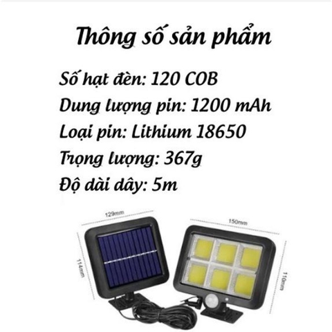 Đèn Năng Lượng ip8802 ( 6 LED ) Cảm ứng