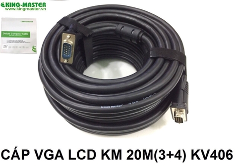 Cáp Vga 20m Kingmaster 3+4 ( KV406 )