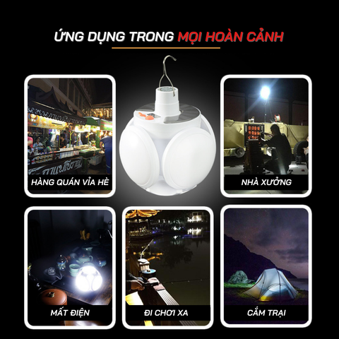 Đèn Tích Điện Năng Lượng Trái Banh 5 Bóng- loại lớn