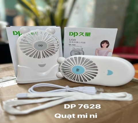 Quạt Sạc Tích Điện DP-7628 Cầm Tay 3 Chế Độ