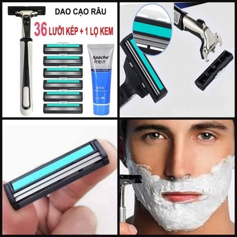 Bộ Dao Cạo Râu Kèm 36 Lưỡi