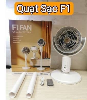 Quạt Sạc Tích Điện F1 Fan Xoay Cực Mát