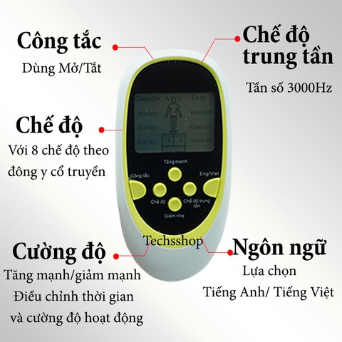 MÁY TRỊ LIỆU 8 MIẾNG DÁN MASSAGE