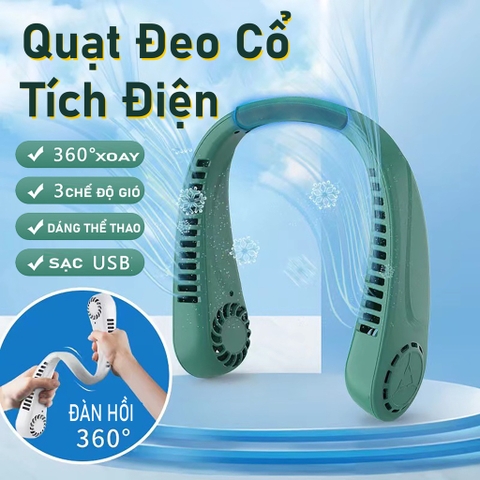 Quạt Đeo Cổ mini ( Không Cánh ) 360 độ