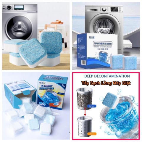 COMBO 12 VIÊN SỦI LÀM SẠCH VÀ KHỬ MÙI MÁY GIẶT