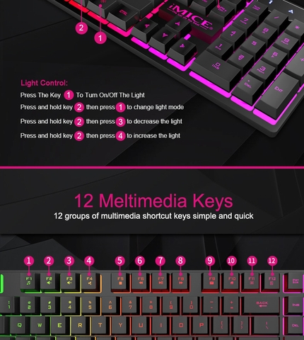 Keyboard Giả Cơ IMICE AK-600 Gaming RGB