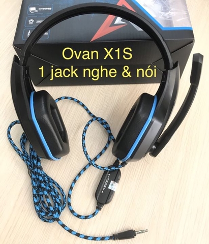 Headphone Ovan X1S (1 Cổng 3.5 --> Sound + Mic)