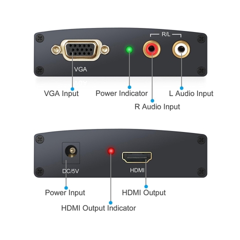 Box Chuyển HDMI Ra VGA + AV 003