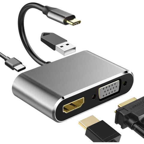 Cable chuyển Type-C 3.0 ( 4in1 ) type-c + usb + vga + hdmi