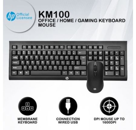 Combo phím + chuột HP KM-100 CÓ DÂY