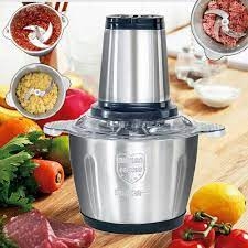 Máy xay thịt đa năng cối Inox 304 dung tích 2L 4 lưỡi dao bằng thép