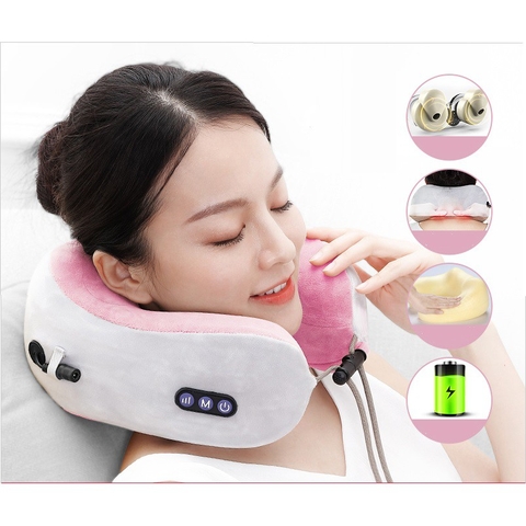 Gối Massage Vòng Cổ Chữ u Đa Năng