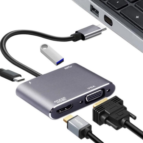 Cable chuyển Type-C 3.0 ( 4in1 ) type-c + usb + vga + hdmi