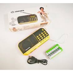 Loa Đài Craven CR-836s Nghe Thẻ Nhớ, USB, FM, Pin Siêu Trâu