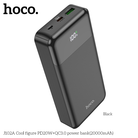 pin dự phòng hoco 20.000mah j102A chính hãng