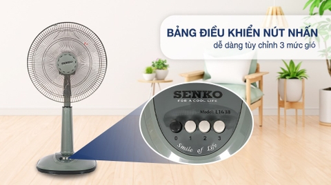 Quạt đứng lỡ Senko L-1638 chính hãng