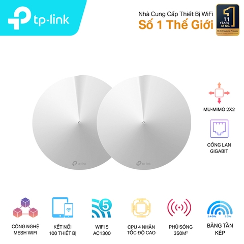 Mesh Wifi TPLink DECO M5 2 Pack AC1300 Chính hãng