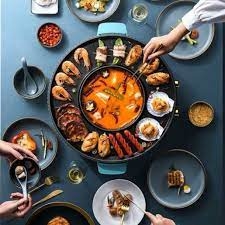 Bếp lẩu nướng đa năng 2in1 tròn 898