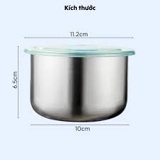 Hộp Đựng Thực Phẩm inox 304 Có Nắp 12 x 6.5cm