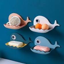 Kệ Dán Tường Đựng Xà Phòng Cá Heo
