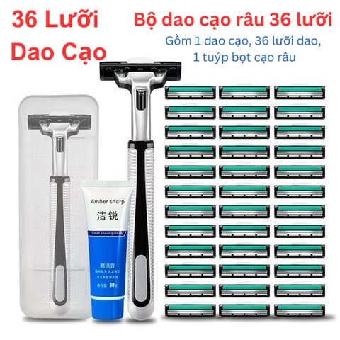 Bộ Dao Cạo Râu Kèm 36 Lưỡi