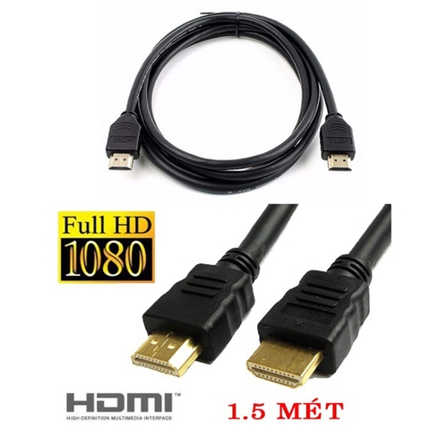 Cáp HDMI 1m --1.4 Full HD - dây nhựa tròn