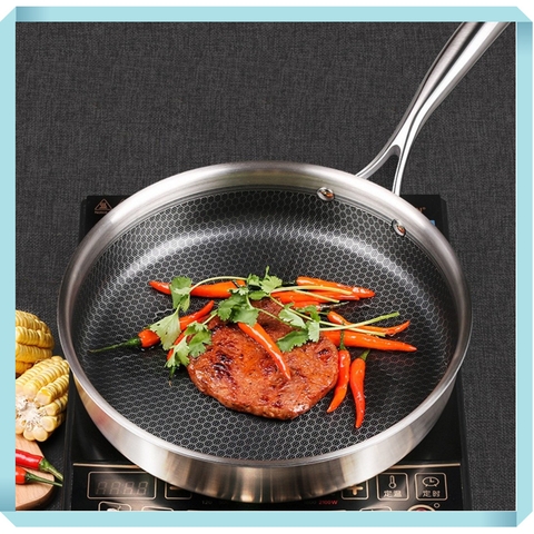 Chảo Chống Dính Tổ ong Đáy Bằng