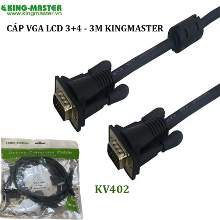 Cáp Vga 3m Kingmaster 3+4 ( KV402 )