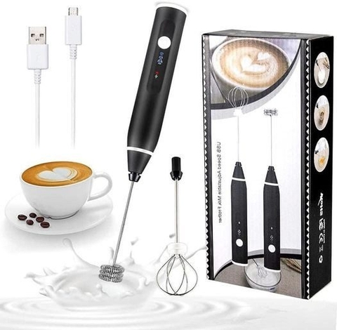 Máy Đánh Trứng Cafe 2 Đầu Pin Sạc