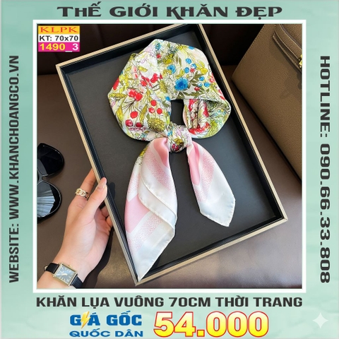 Khăn Phụ Kiện Lụa Vuông 70cm - Thế Giới Khăn Đẹp C1060_3