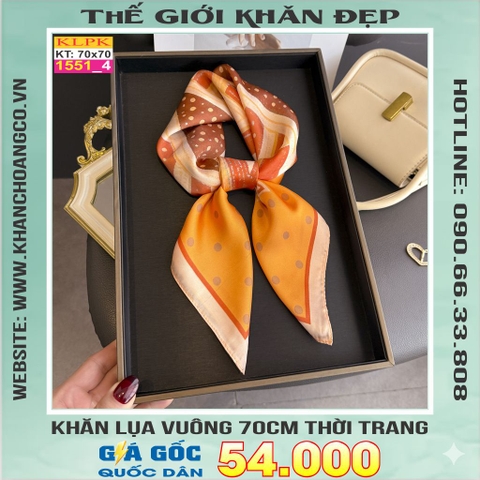 Khăn Phụ Kiện Lụa Vuông 70cm - Thế Giới Khăn Đẹp C1044_4