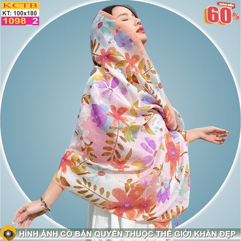 Khăn Choàng Cổ Coton Vải Lanh Thế Giới Khăn Đẹp KHTB1098_2