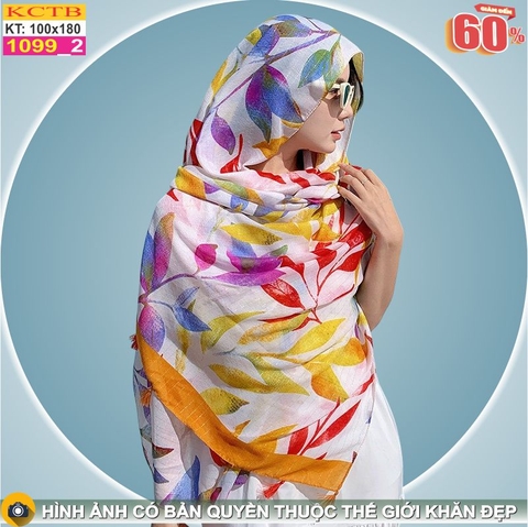 Khăn Choàng Cổ Coton Vải Lanh Thế Giới Khăn Đẹp KHTB1099_2