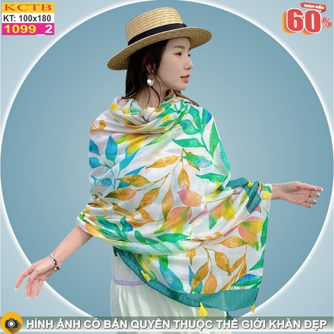 Khăn Choàng Cổ Coton Vải Lanh Thế Giới Khăn Đẹp KHTB1099_3