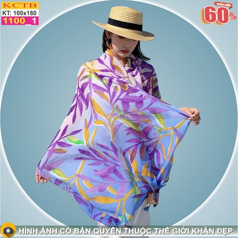 Khăn Choàng Cổ Coton Vải Lanh Thế Giới Khăn Đẹp KHTB1100_1