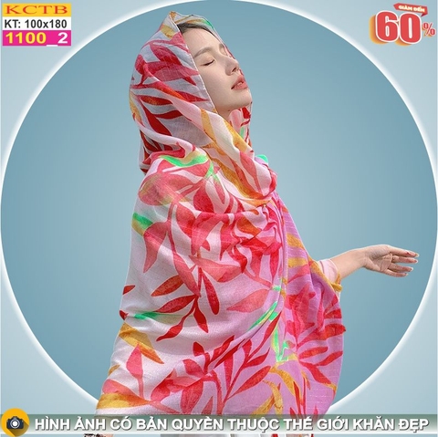Khăn Choàng Cổ Coton Vải Lanh Thế Giới Khăn Đẹp KHTB1100_2