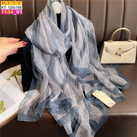 Khăn Lụa Tơ Tằm Thế Giới Khăn Đẹp cao cấp KLTT 13401