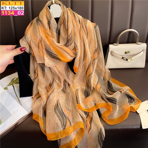 Khăn Lụa Tơ Tằm Thế Giới Khăn Đẹp cao cấp KLTT 13402