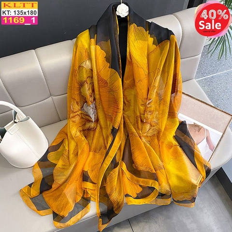 Khăn Lụa Tơ Tằm Thế Giới Khăn Đẹp cao cấp KLTT 16901