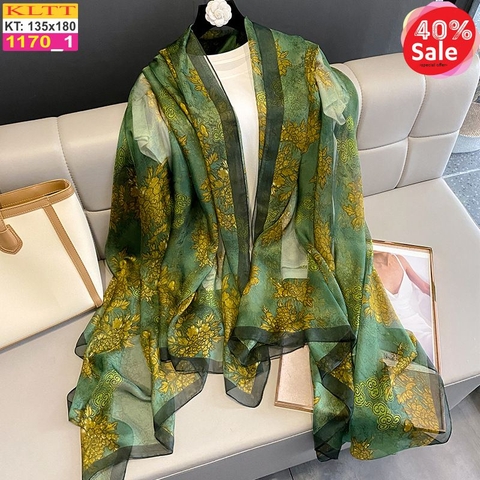 Khăn Lụa Tơ Tằm Thế Giới Khăn Đẹp cao cấp KLTT 17001