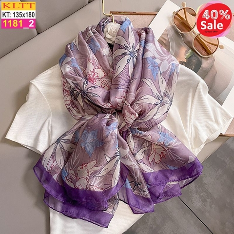 Khăn Lụa Tơ Tằm Thế Giới Khăn Đẹp cao cấp KLTT 18102