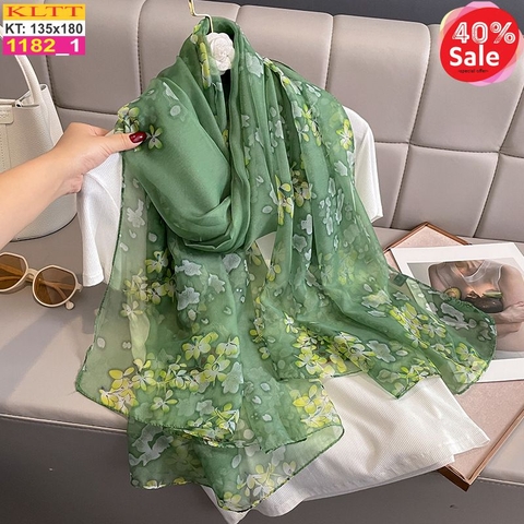 Khăn Lụa Tơ Tằm Thế Giới Khăn Đẹp cao cấp KLTT 18201