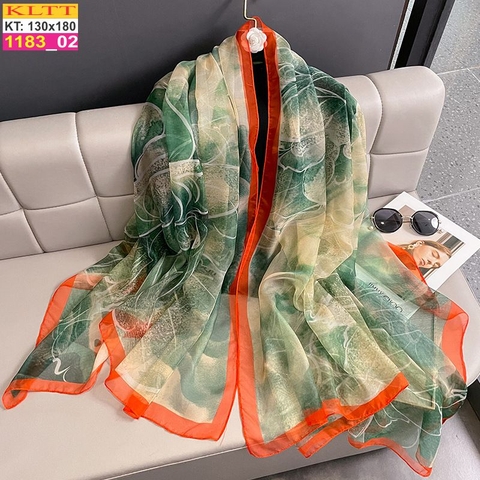 Khăn Lụa Tơ Tằm Thế Giới Khăn Đẹp cao cấp KLTT 18302