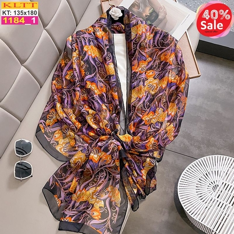 Khăn Lụa Tơ Tằm Thế Giới Khăn Đẹp cao cấp KLTT 18401