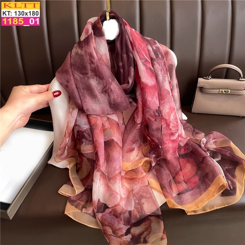 Khăn Lụa Tơ Tằm Thế Giới Khăn Đẹp cao cấp KLTT 18501