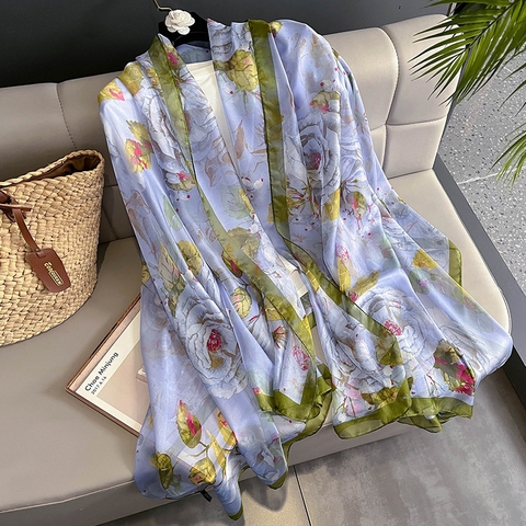 Khăn Lụa Tơ Tằm Thế Giới Khăn Đẹp cao cấp KLTT 18801