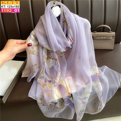 Khăn Lụa Tơ Tằm Thế Giới Khăn Đẹp cao cấp KLTT 19201