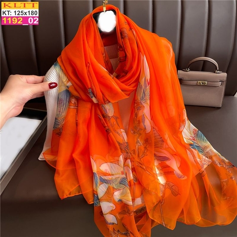 Khăn Lụa Tơ Tằm Thế Giới Khăn Đẹp cao cấp KLTT 19202