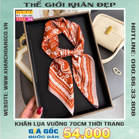Khăn Phụ Kiện Lụa Vuông 70cm - Thế Giới Khăn Đẹp C1029_4